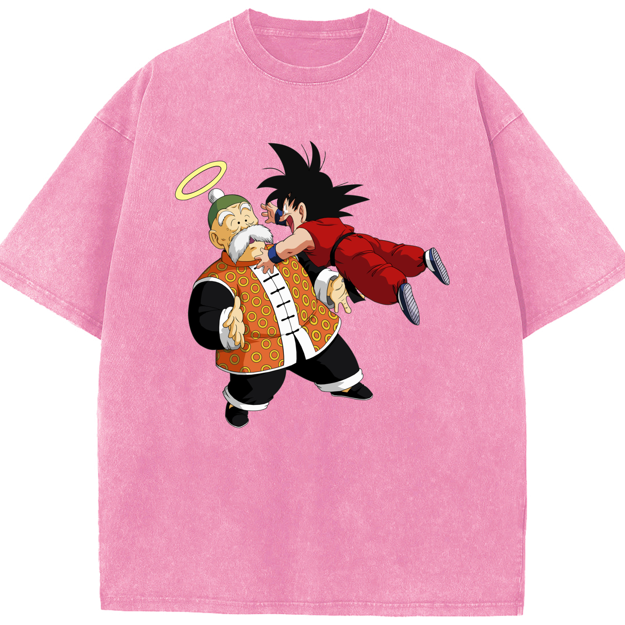 （画像用） ドラゴンボール 孫悟空（そん ごくう）Son Goku カカロット DRAGON BALL Kakarotto 綿100% ヴィンテージ風 半袖Tシャツ（フロントプリント）